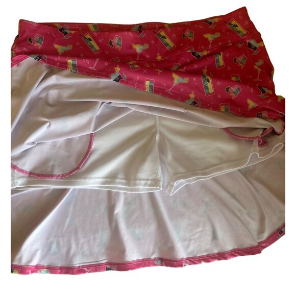 Vibrant Pink Patterned Women's Skort - Picture 15 of 15